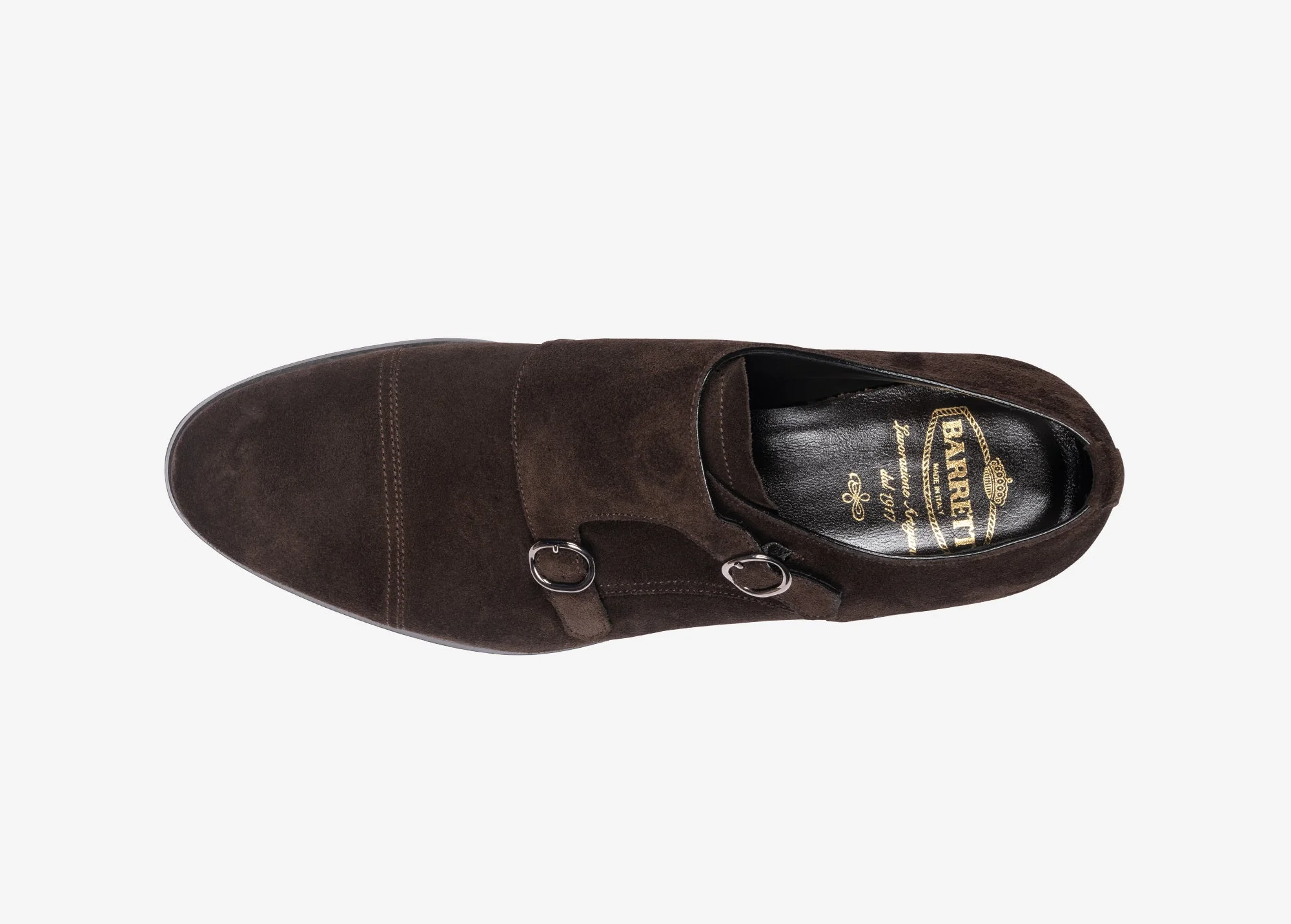 Doppia fibbia in suede marrone - Image 3
