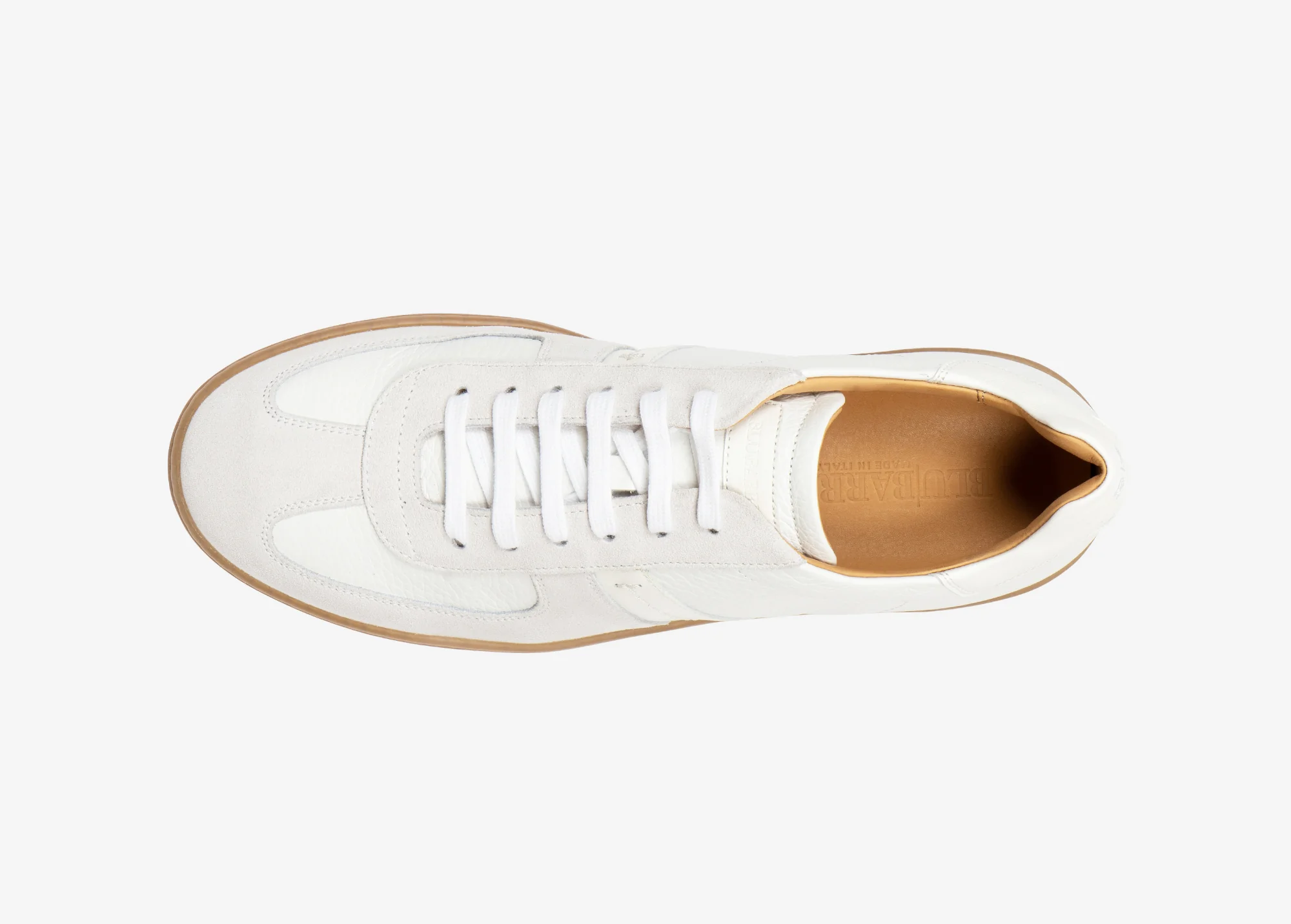 Sneaker in suede e nappa bianco - Image 3