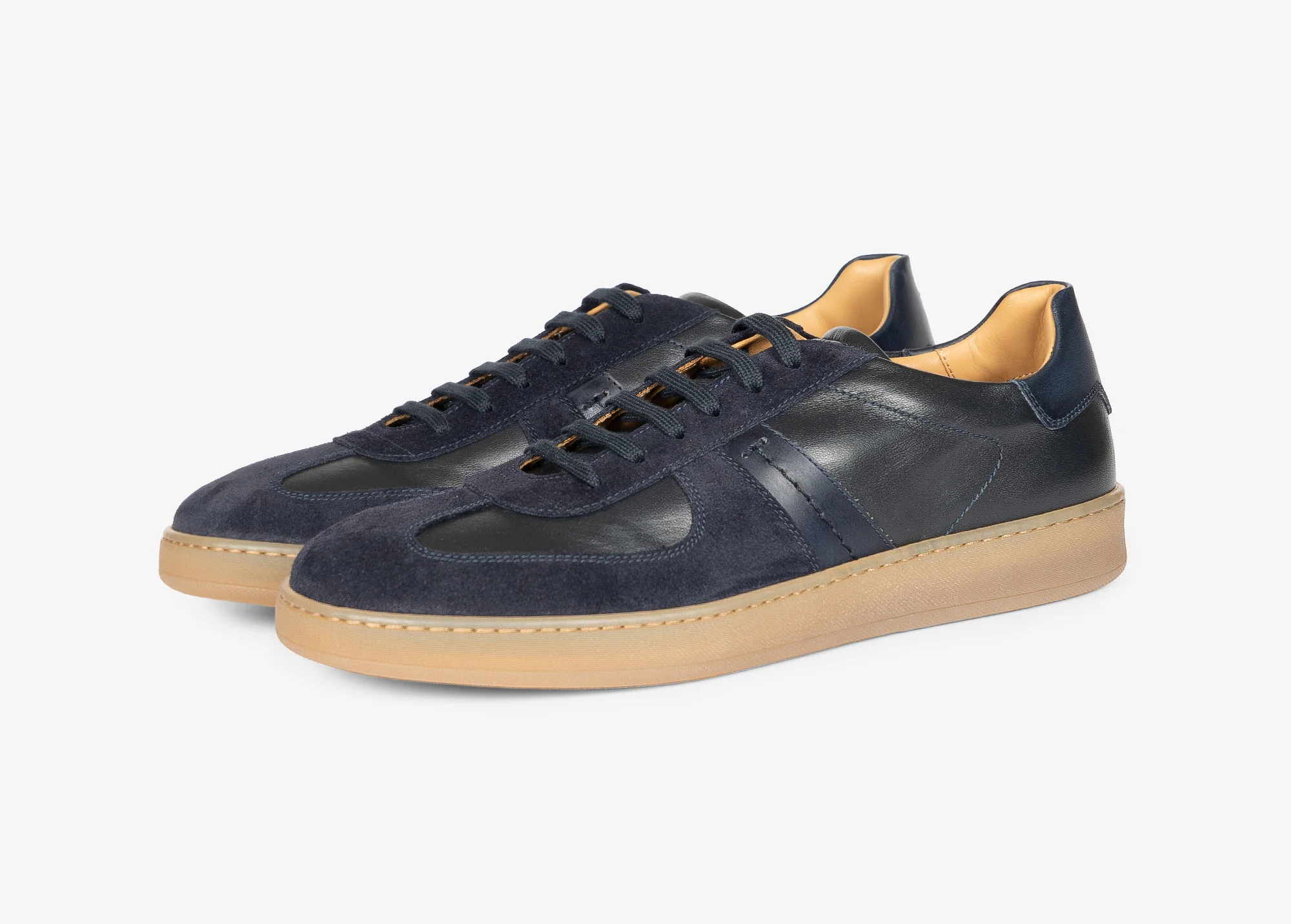 Sneaker in suede e nappa blu - Image 2