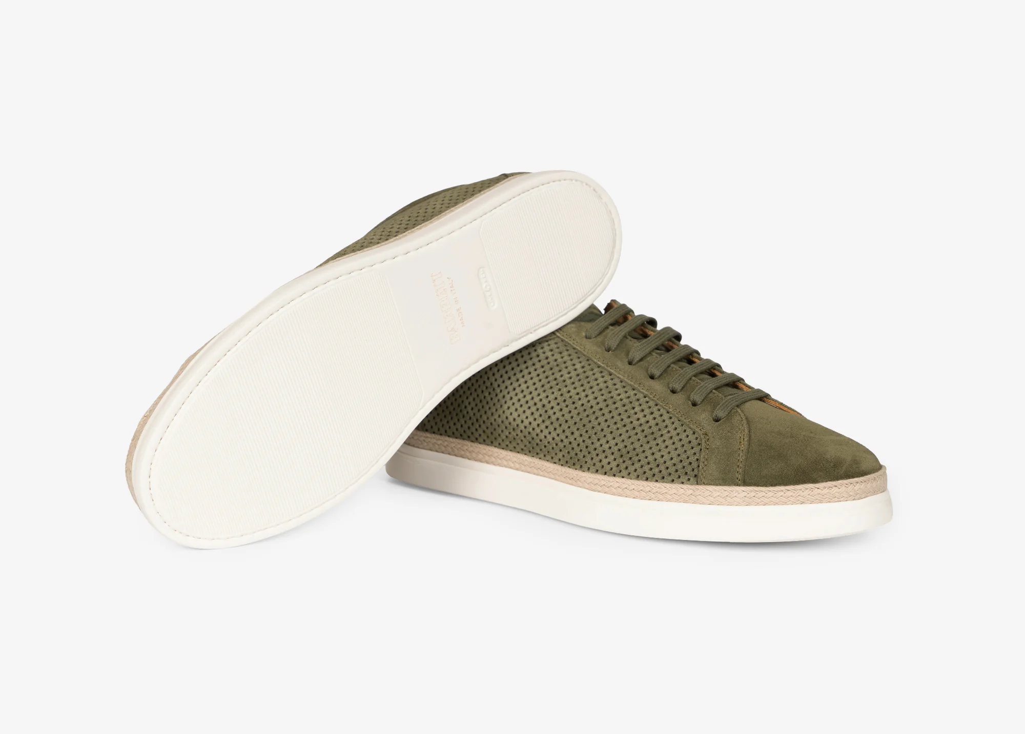 Sneaker in suede verde - Image 4
